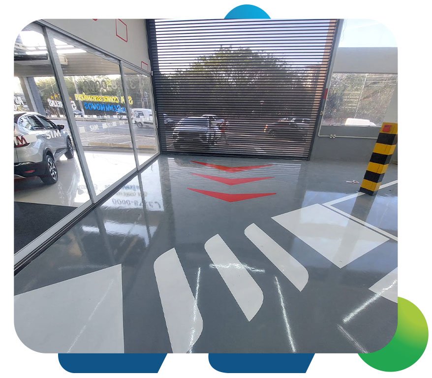 Piso industrial para oficinas e concessionárias Piso industrial para oficinas e concessionárias
