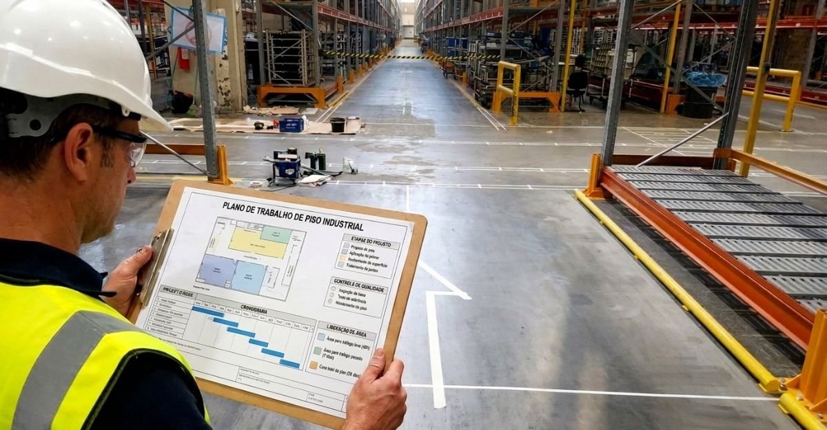 Planejamento de obra de piso industrial escopo e cronograma da obra